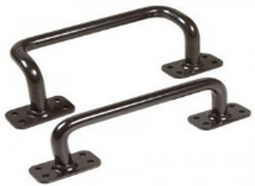 Дръжка за плъзгаща врата, извита - черна